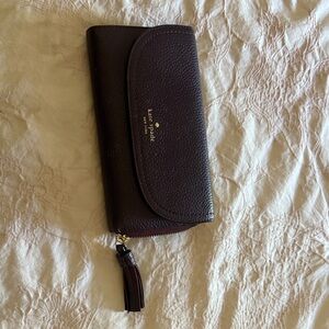 Kate Spade purple Leather wallet/ clutch